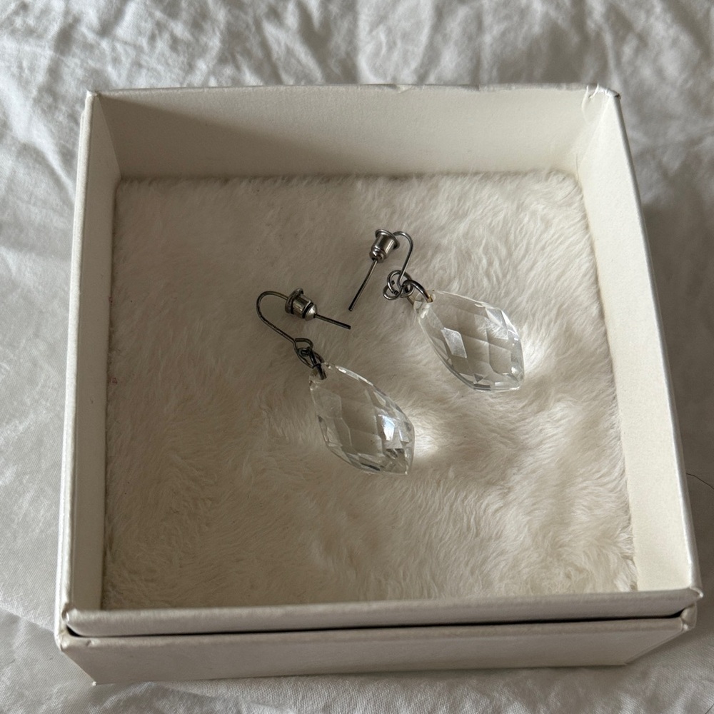 Crystal Drop Earrings gem quartz